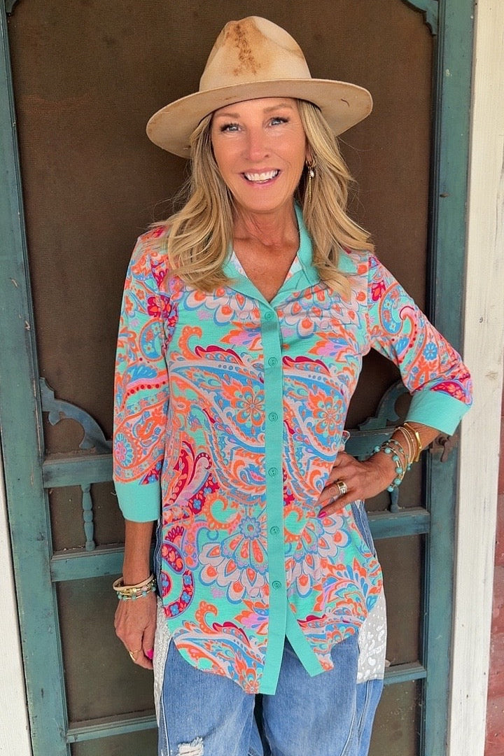 Vivid Vibes Paisley Top