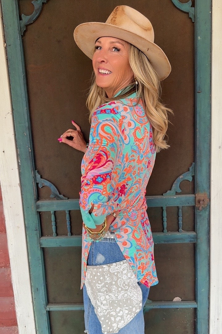 Vivid Vibes Paisley Top