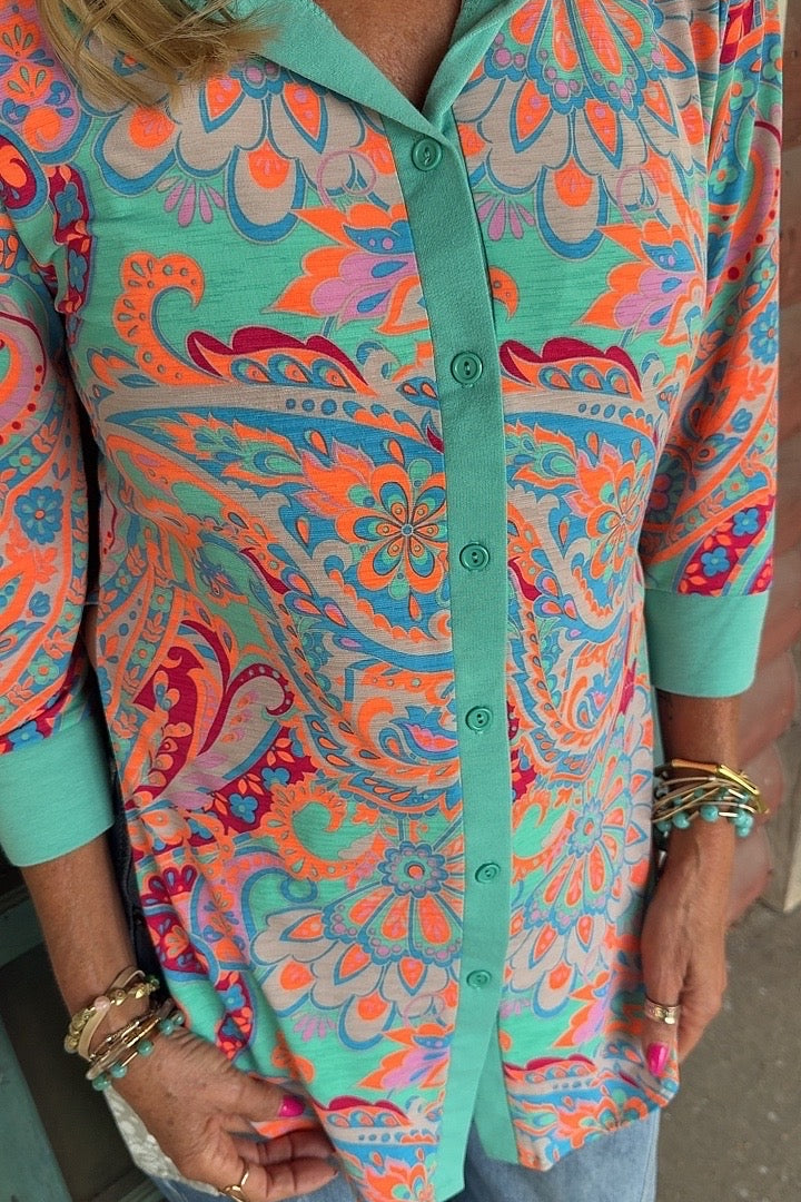 Vivid Vibes Paisley Top