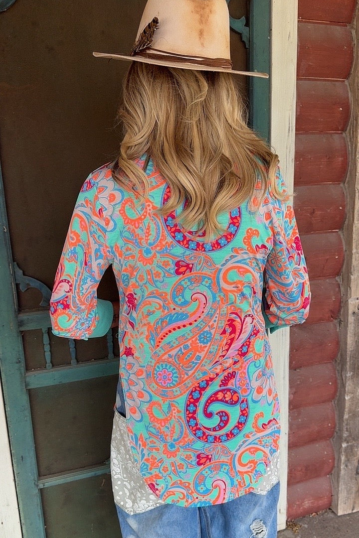 Vivid Vibes Paisley Top