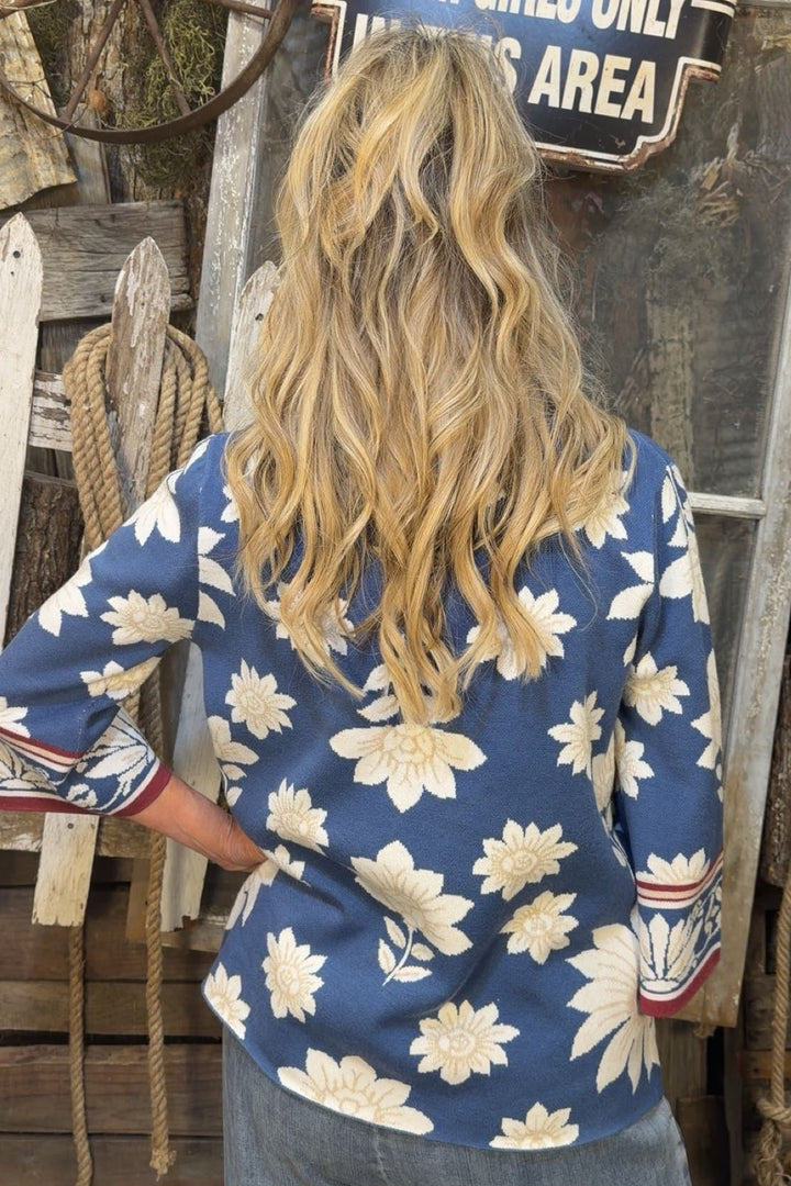 Indigo Lotus Woven Top