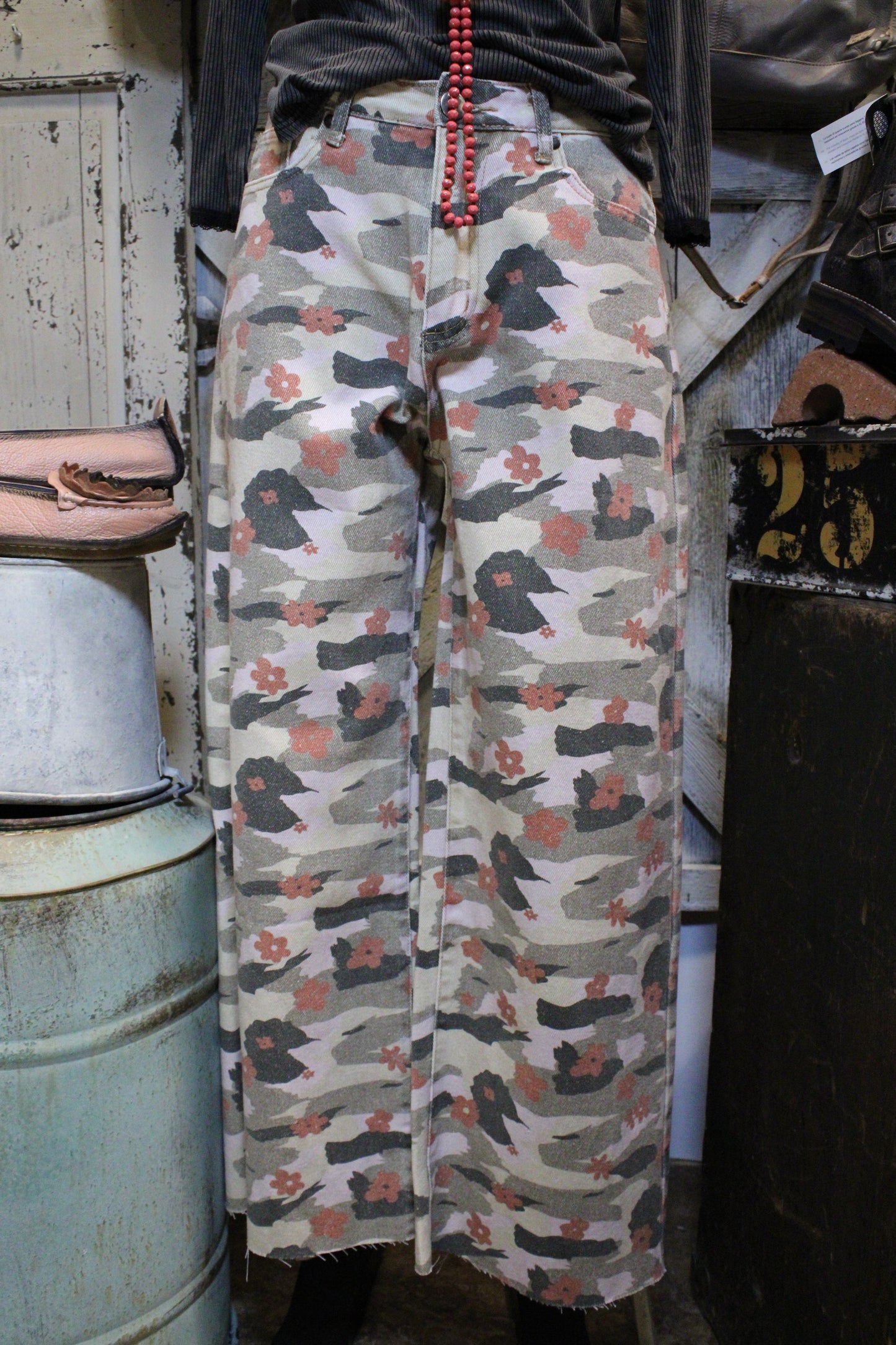 Wildflower Camo Wide Leg Pants