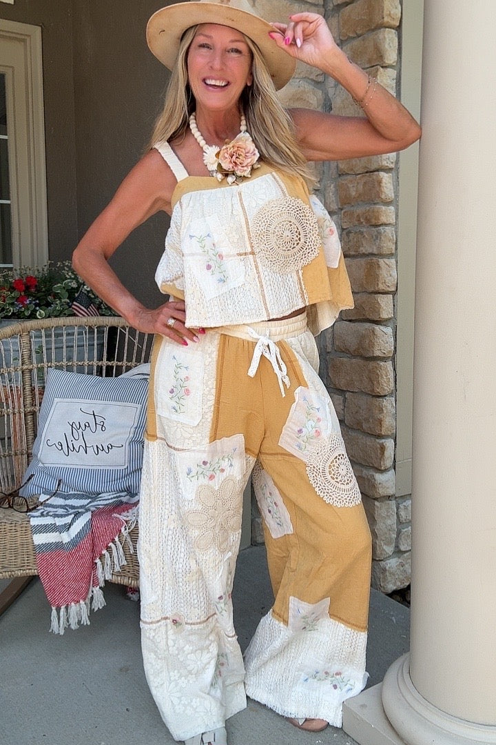 Honey Gold Cotton Pants