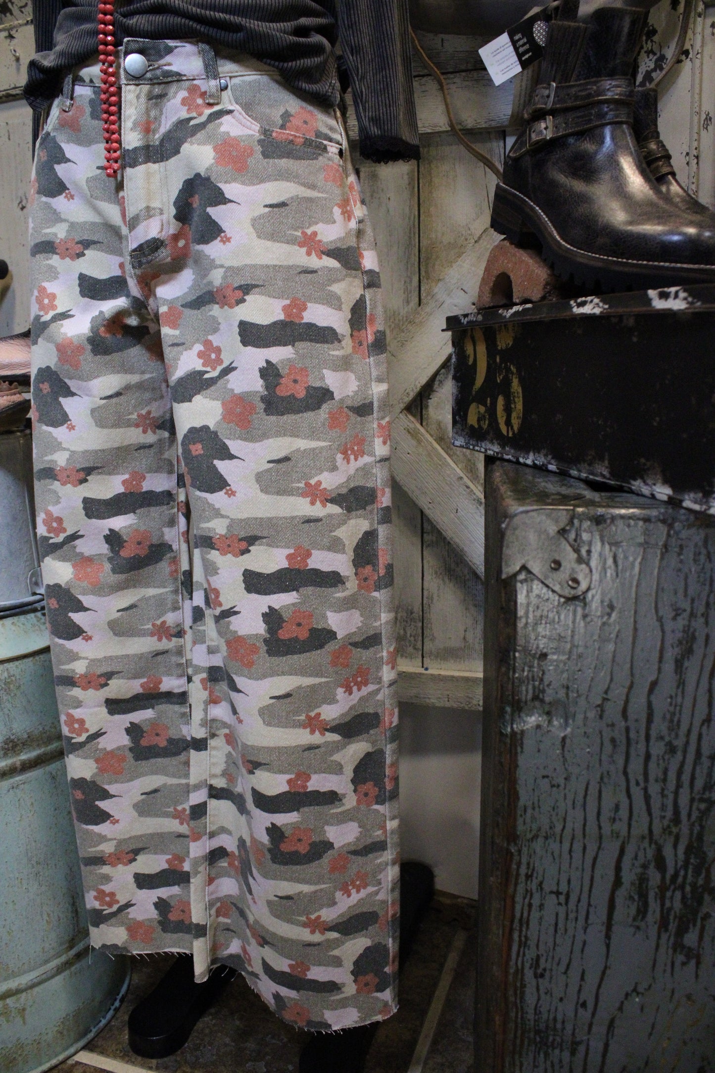 Wildflower Camo Wide Leg Pants