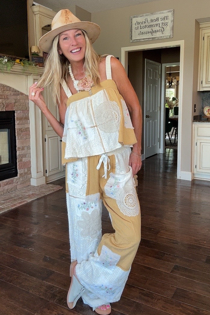 Honey Gold Cotton Pants