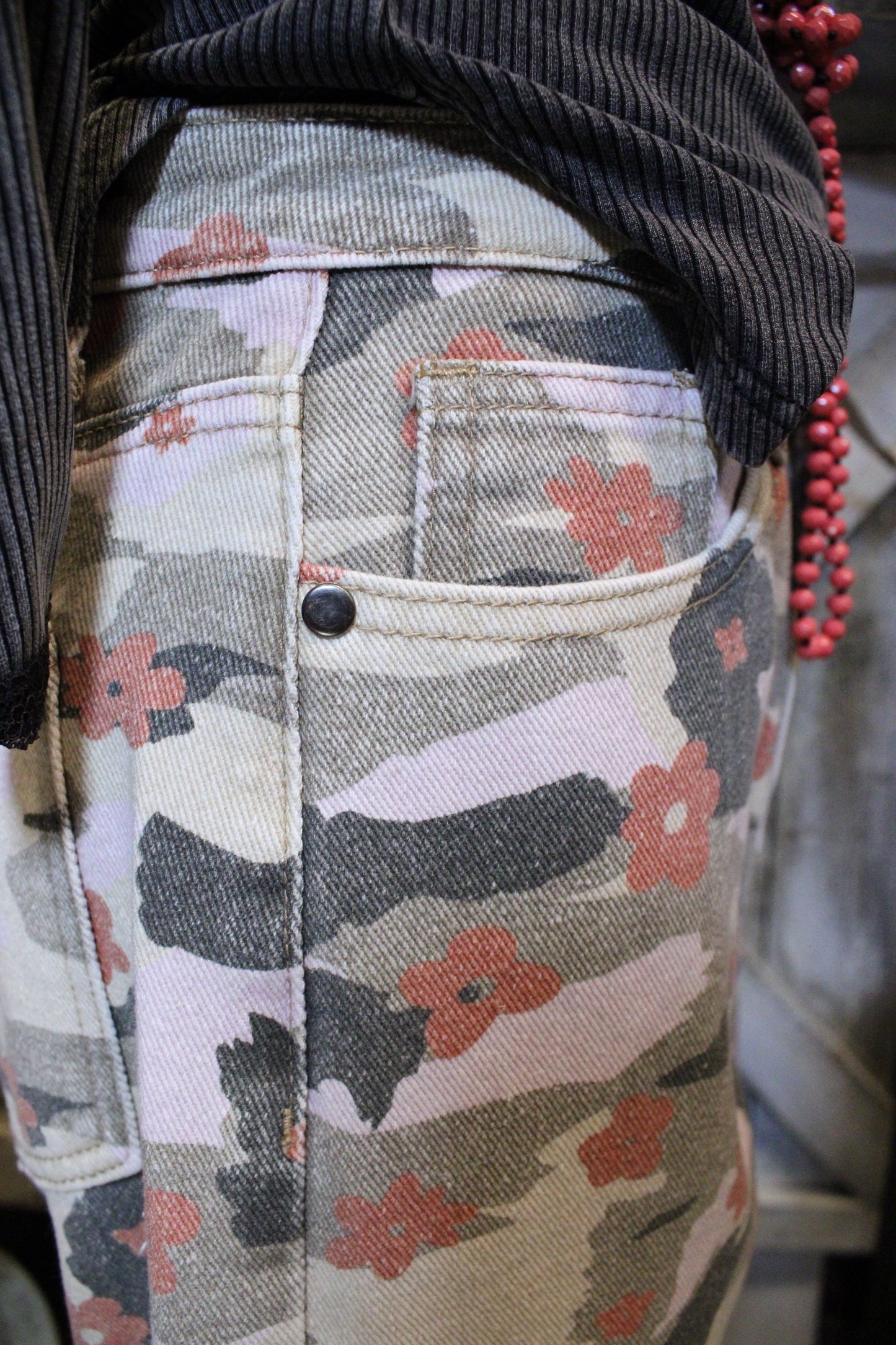 Wildflower Camo Wide Leg Pants