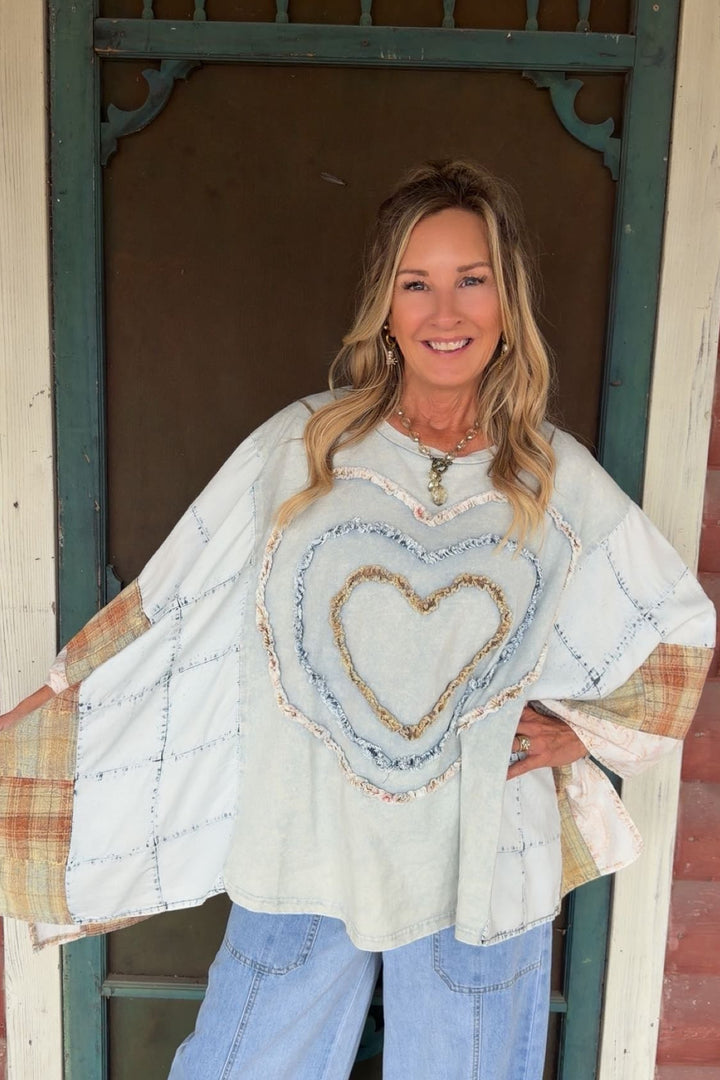 Sweetheart Patchwork Poncho