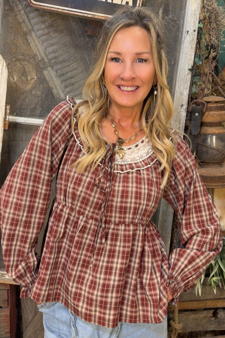 Thistlewood Plaid Blouse