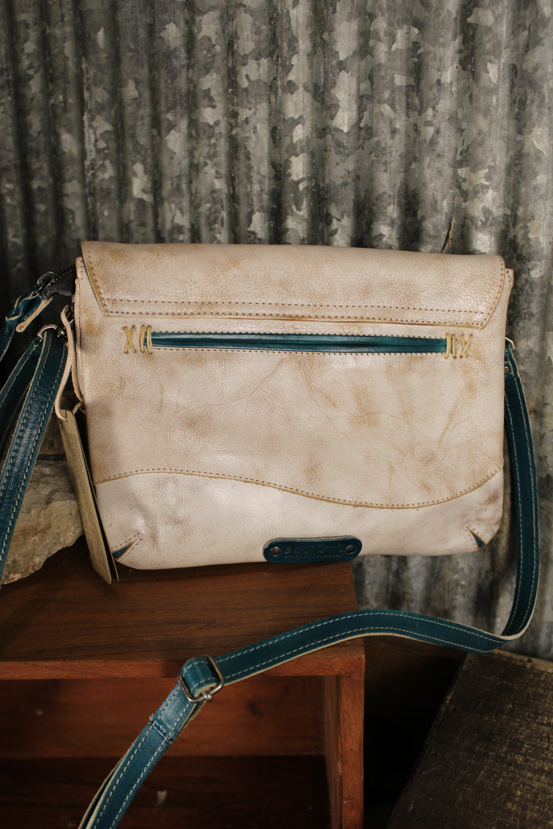 Bed|Stu Cleo Nectar Lux Arctic Teal Rustic Handbag