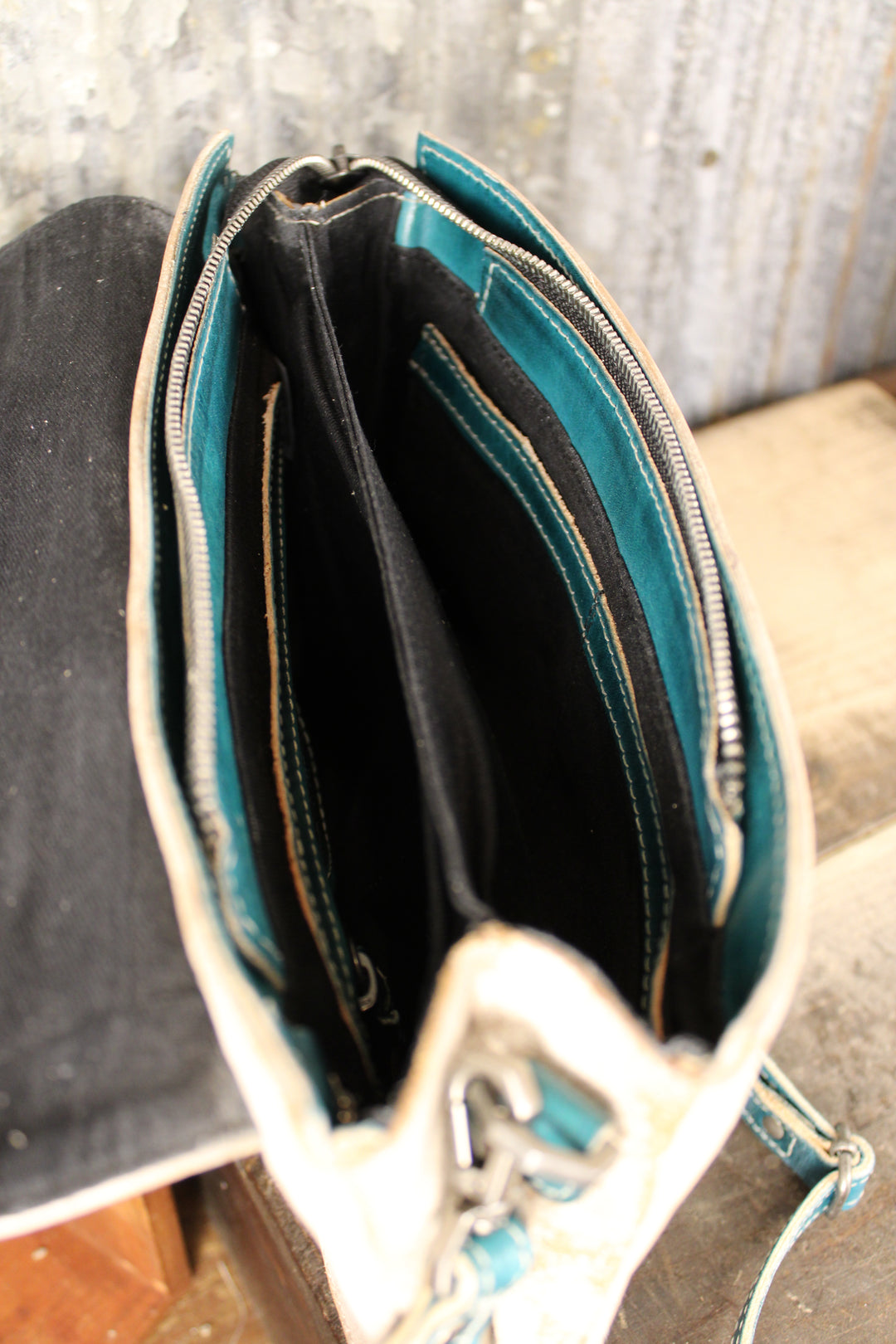 Bed|Stu Cleo Nectar Lux Arctic Teal Rustic Handbag