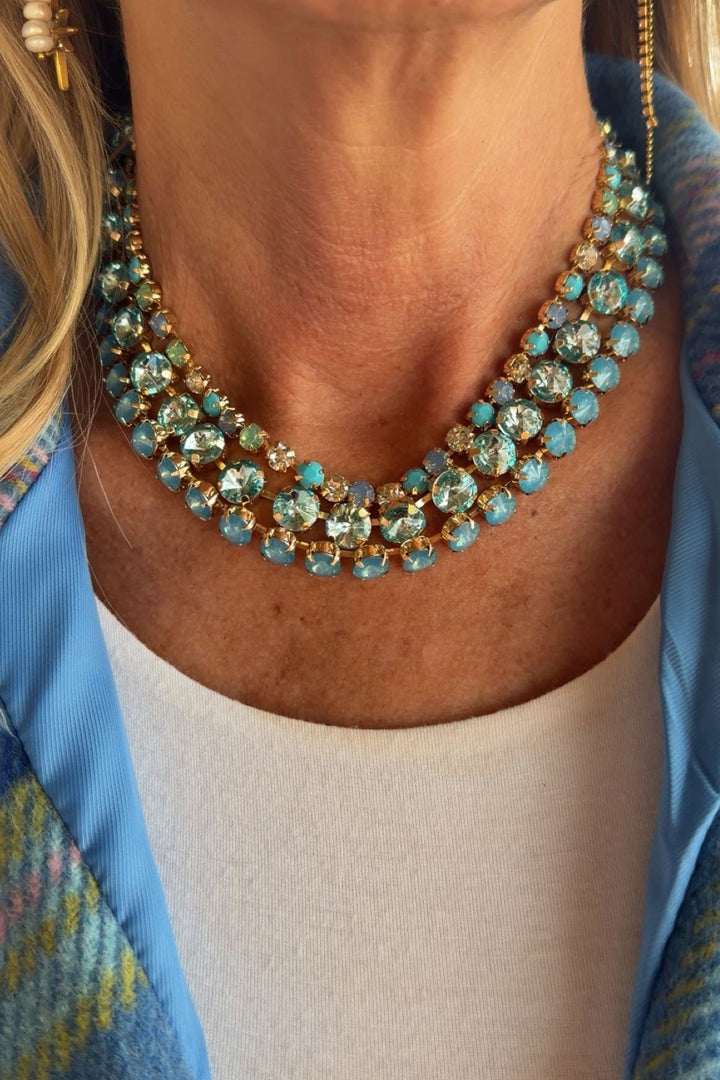 Teal Horizons Layered Necklace