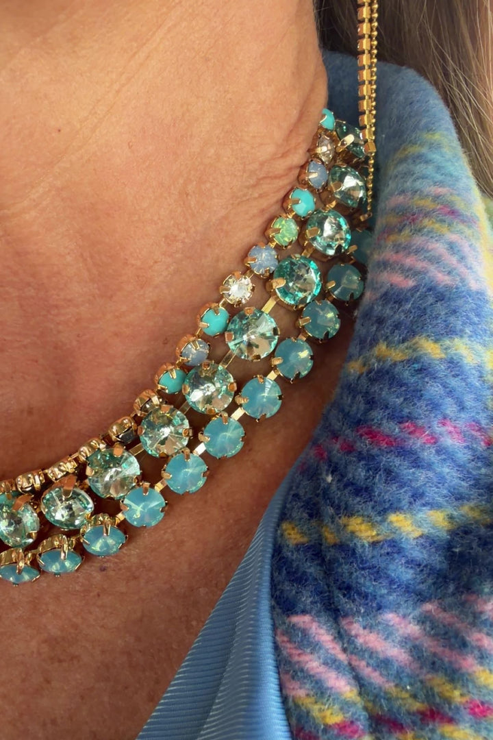 Teal Horizons Layered Necklace