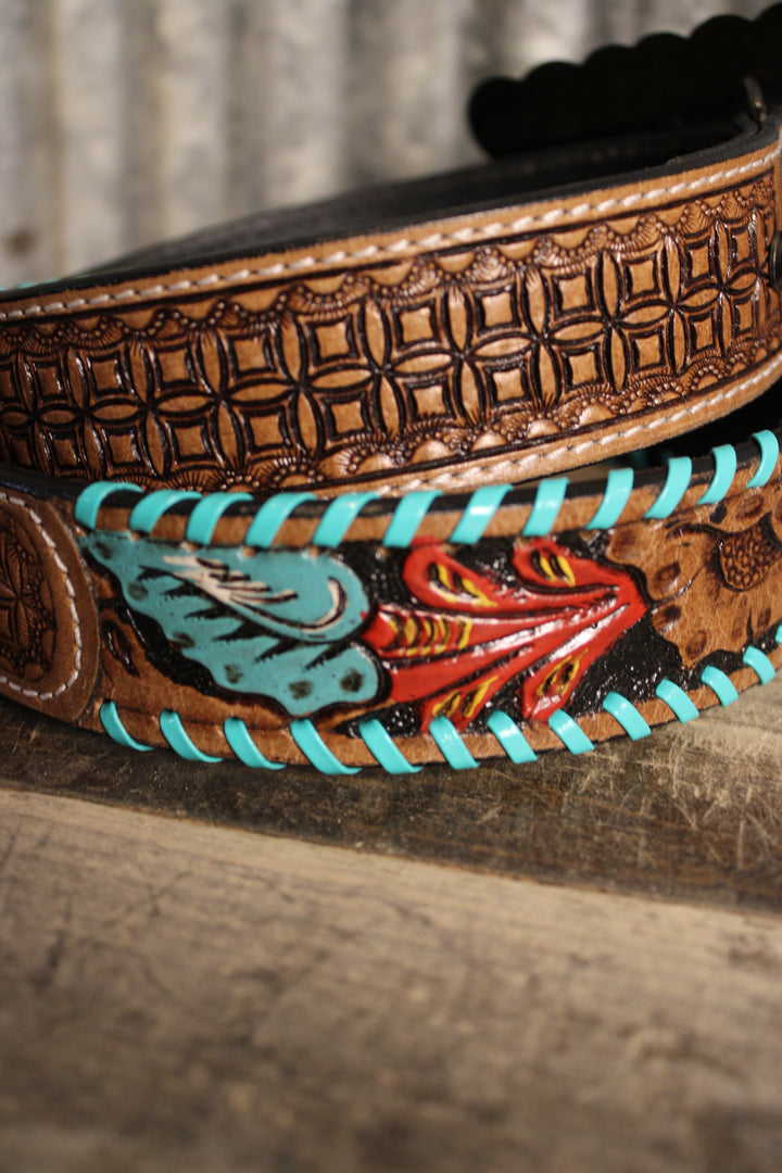Tropical Forest Leather Belt