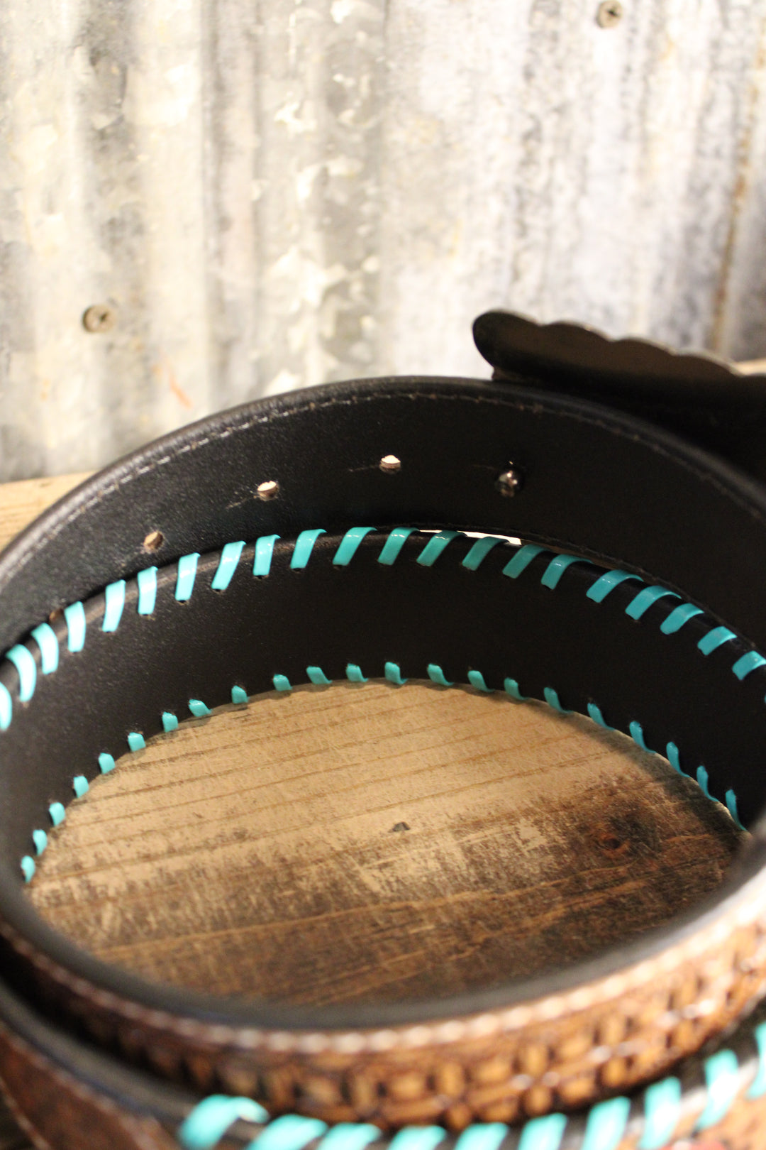 Tropical Forest Leather Belt