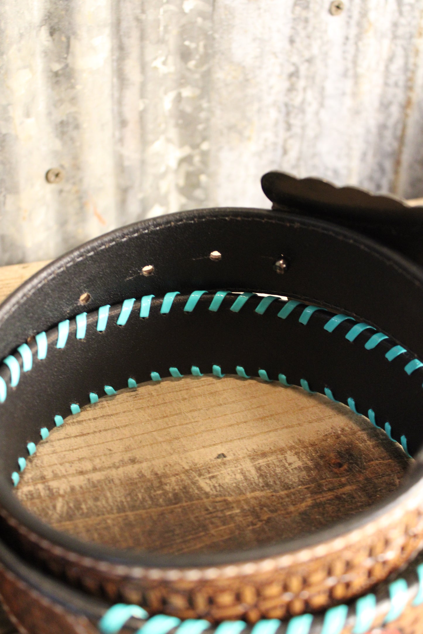 Tropical Forest Leather Belt