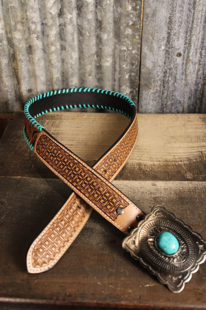 Tropical Forest Leather Belt