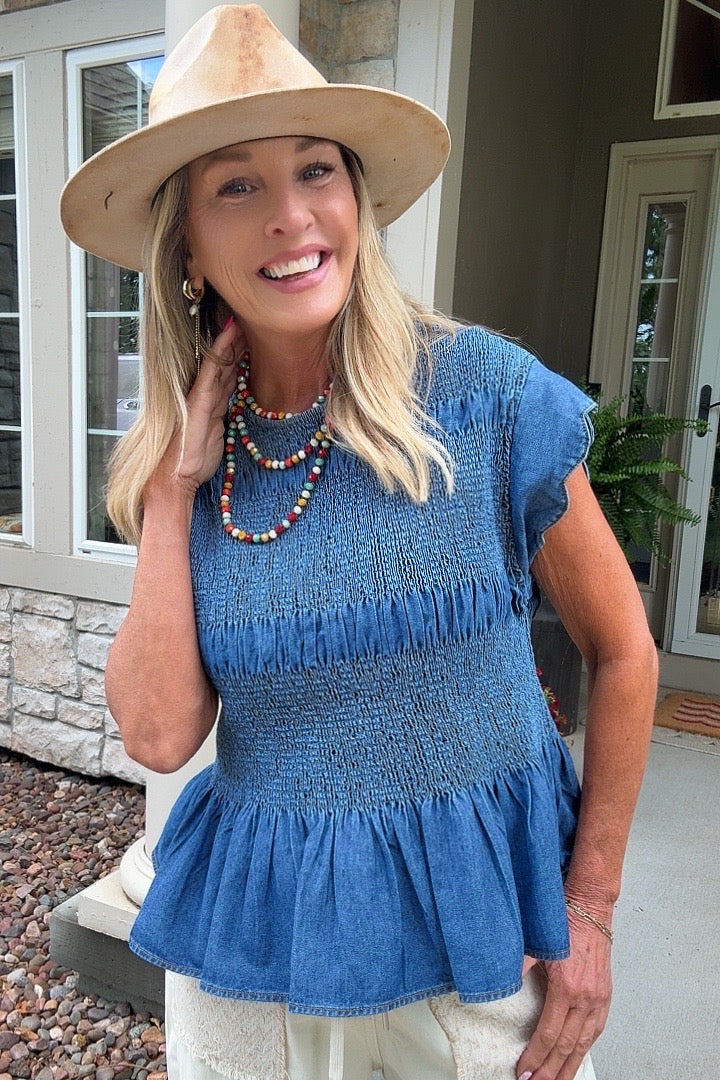 Scalloped Skyline Top