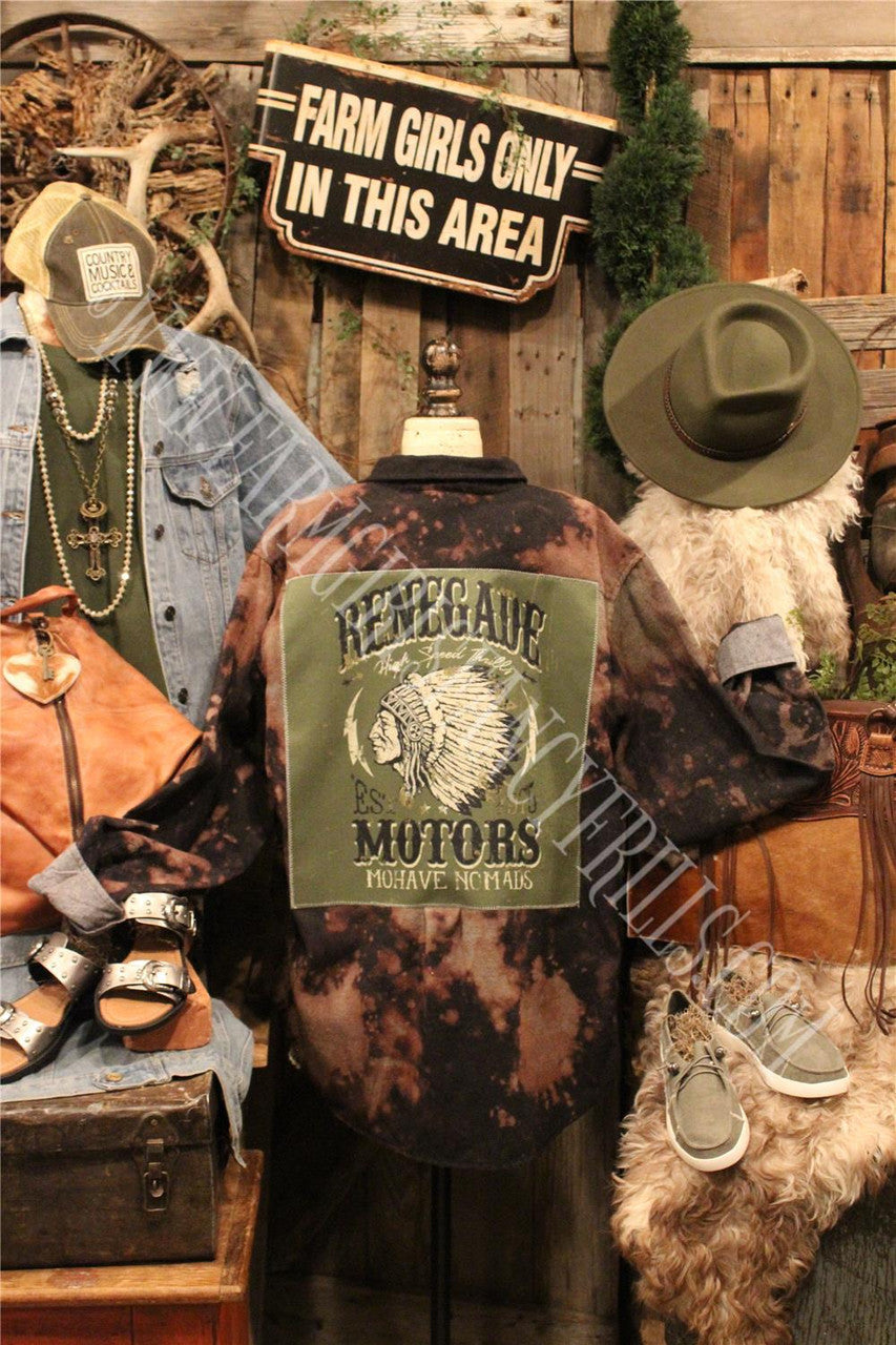 Farm Girls Fancy Frills Limited Edition Distressed Top With Graphic Panel