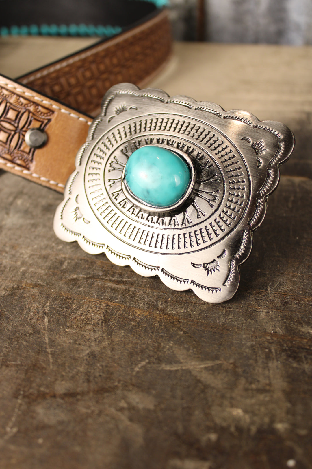 Tropical Forest Leather Belt