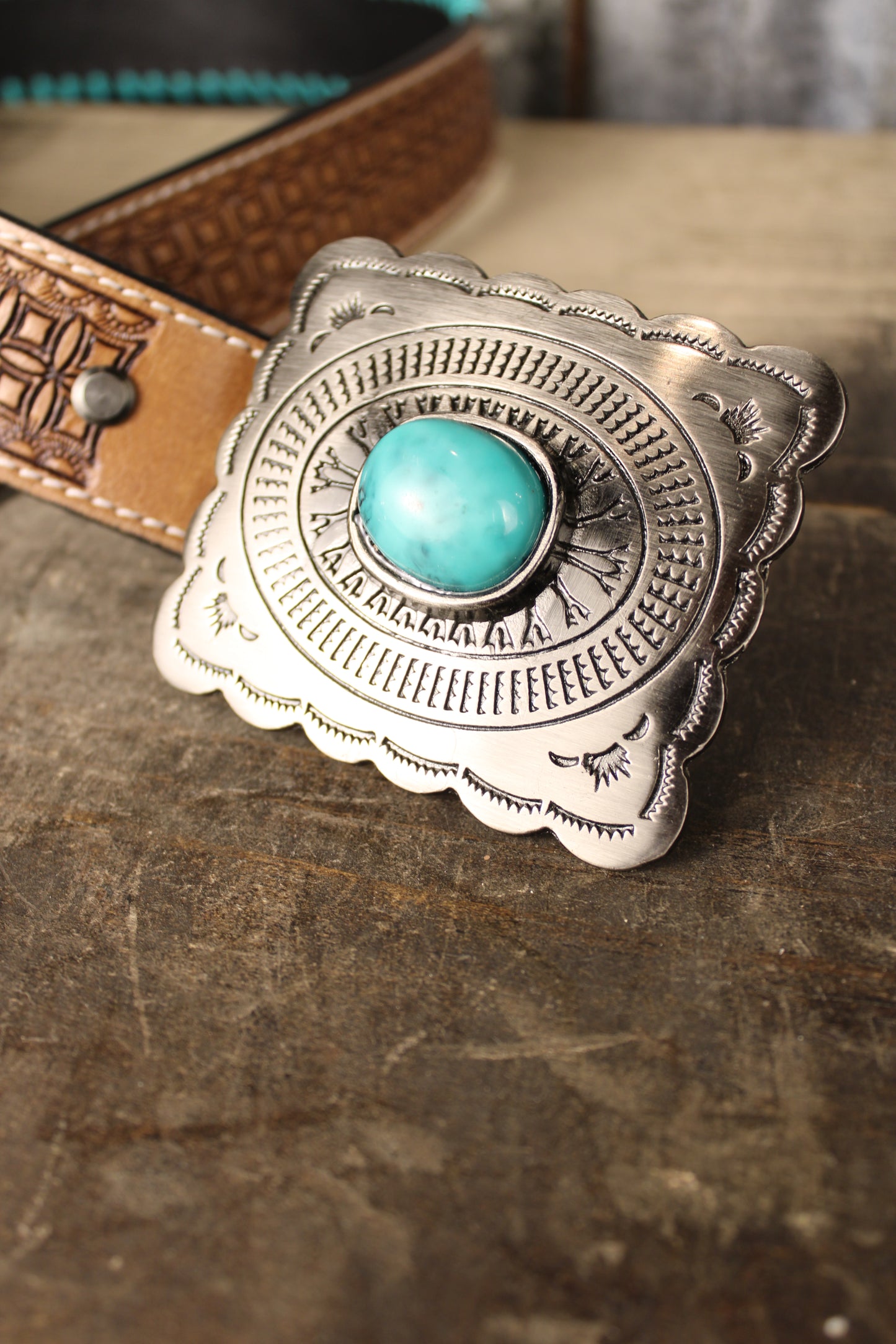 Tropical Forest Leather Belt