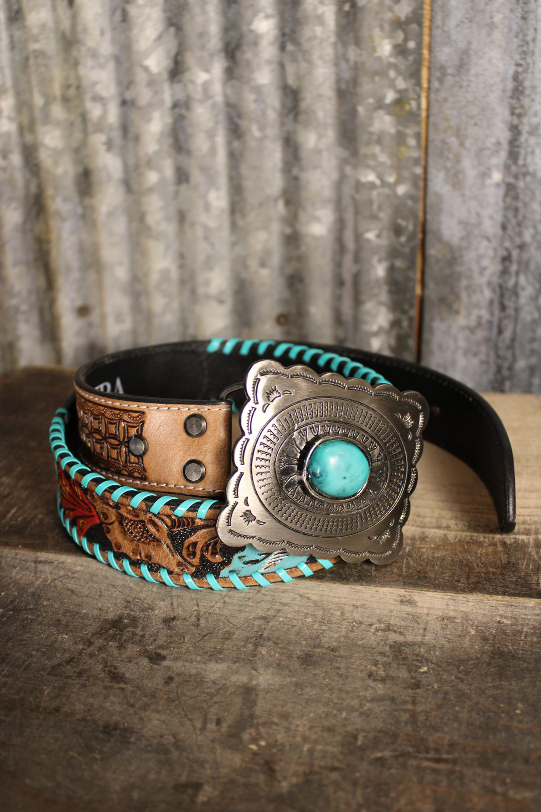 Tropical Forest Leather Belt