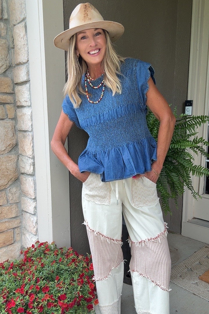 Scalloped Skyline Top