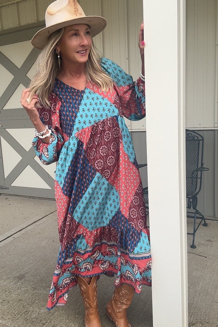 Ready For Fun Patchwork Dress
