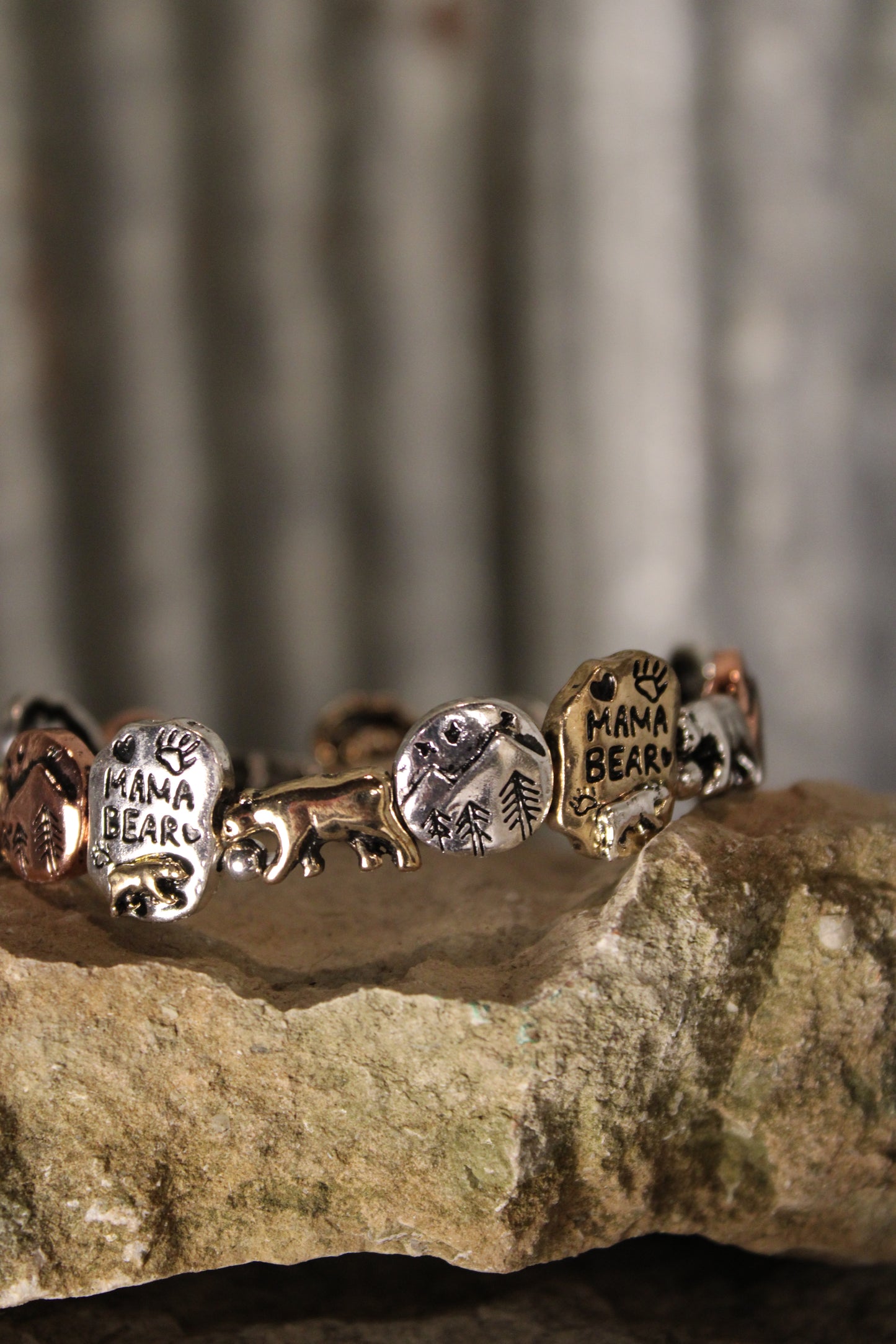 Mama Bear Wilderness Stretch Bracelet