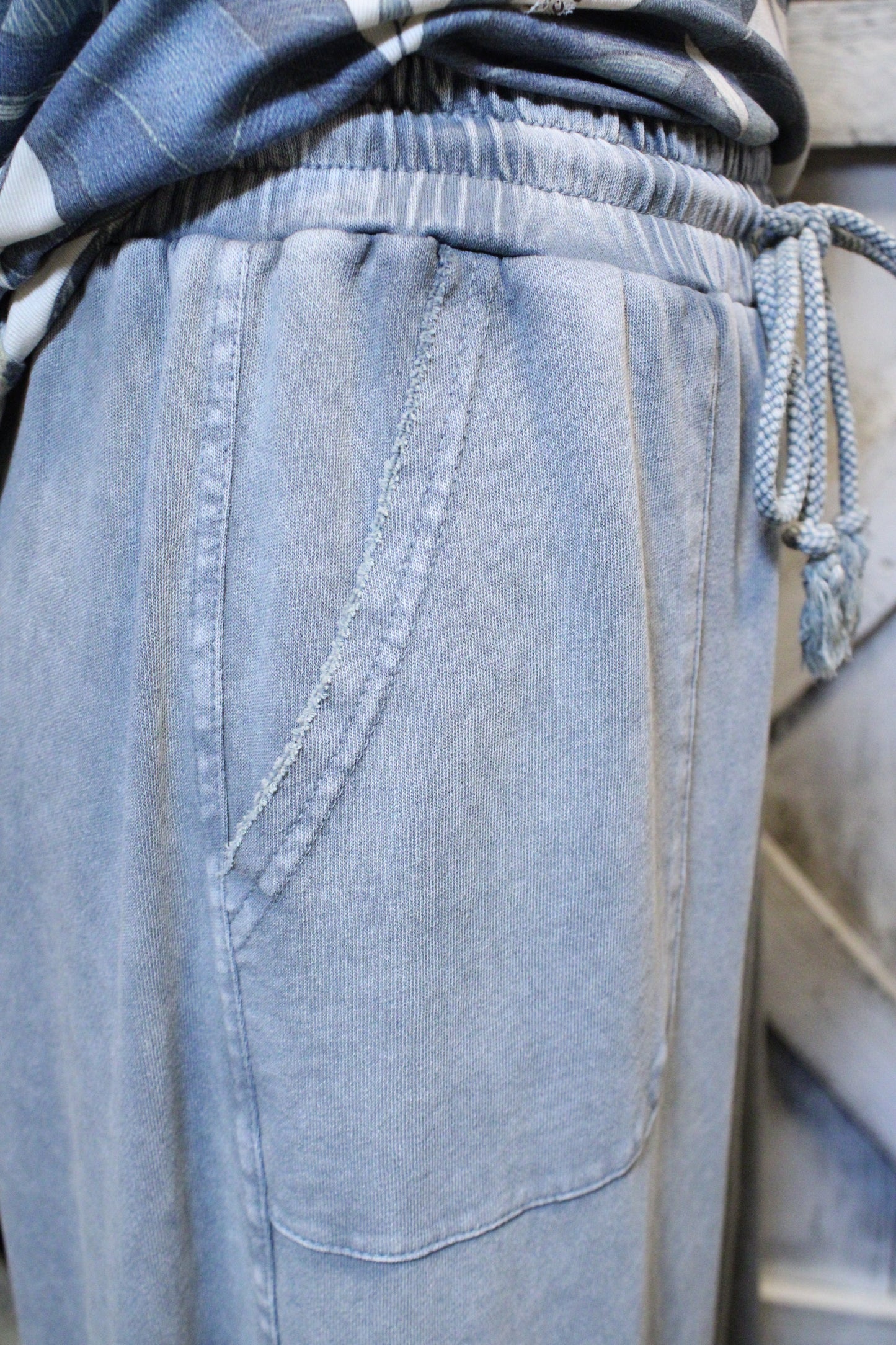 Kick Back Faded Teal Casual Pants