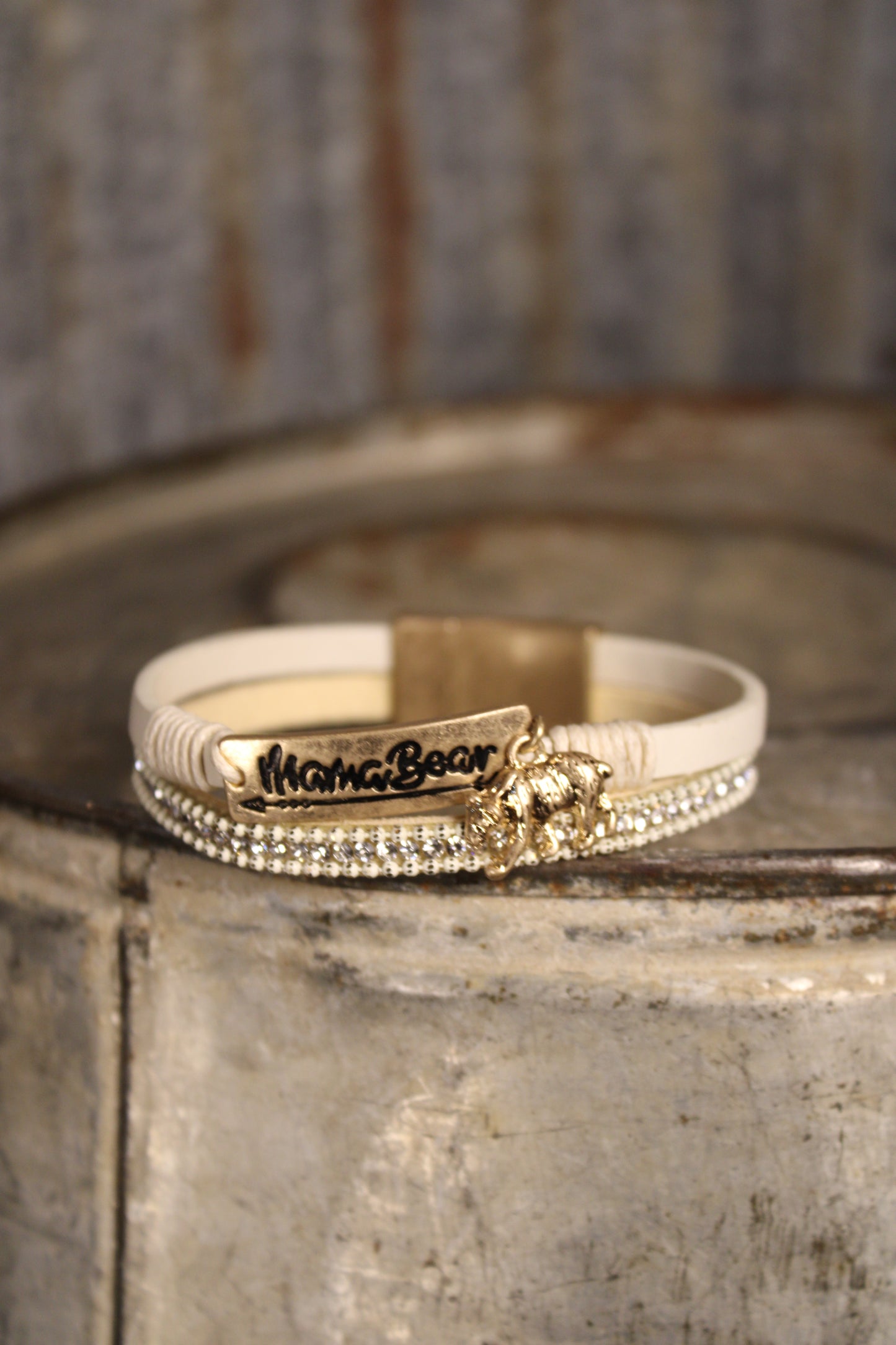 Mama Bear Rhinestone Bracelet