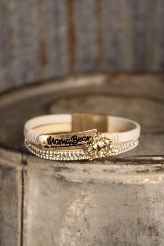 Mama Bear Rhinestone Bracelet