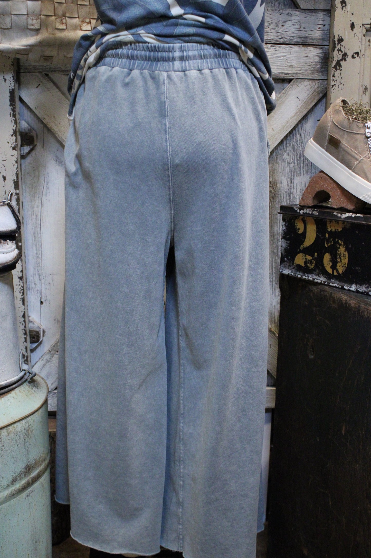 Kick Back Faded Teal Casual Pants