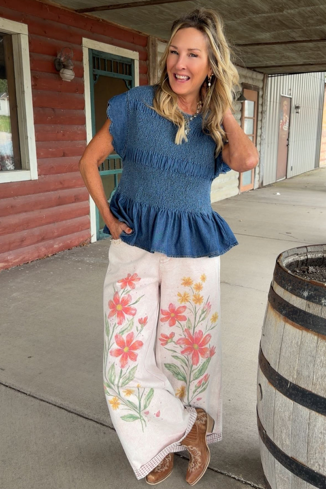 Painted Petal Pink Jeans