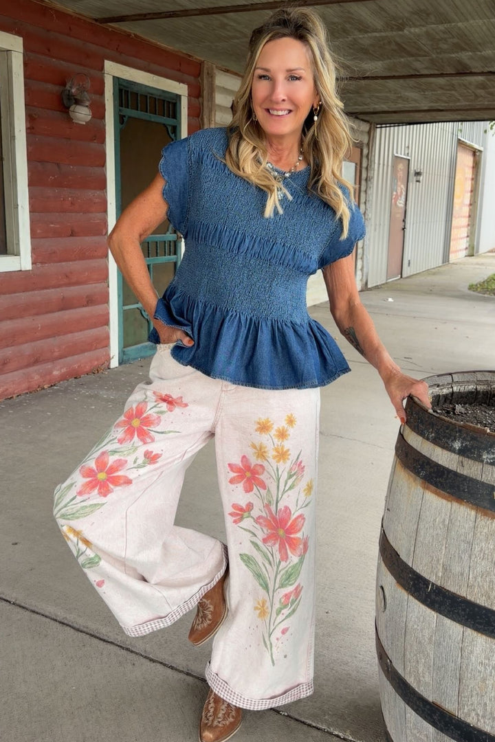 Painted Petal Pink Jeans