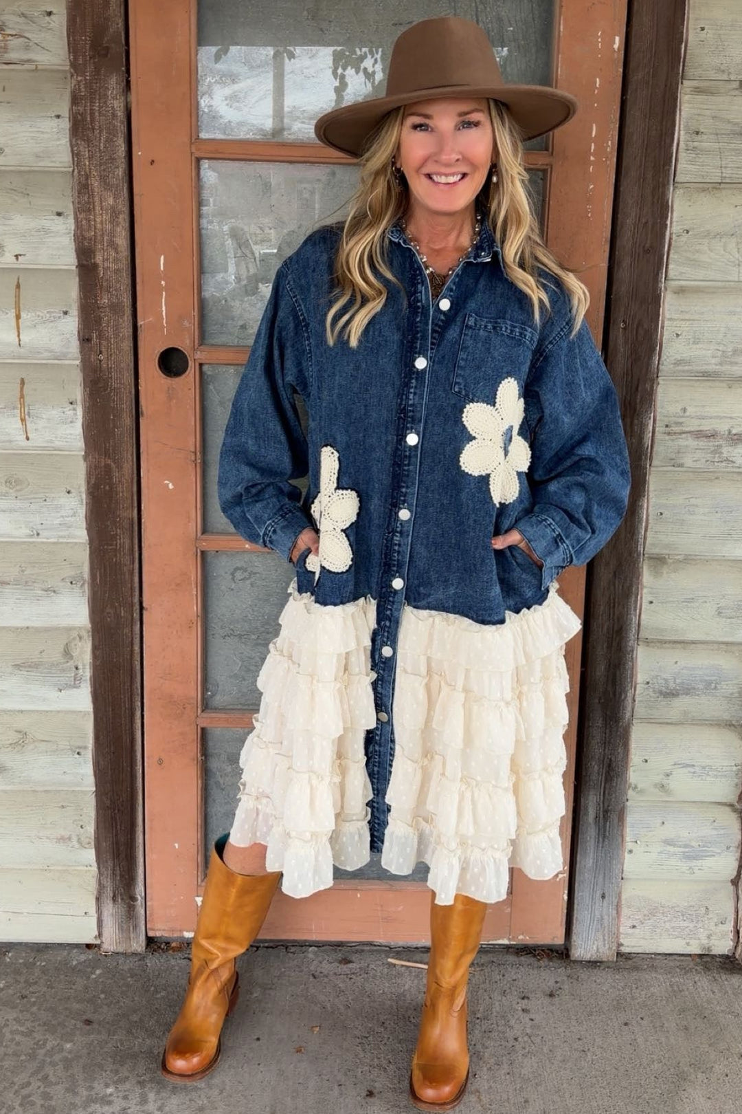 Country Charm Denim Dress