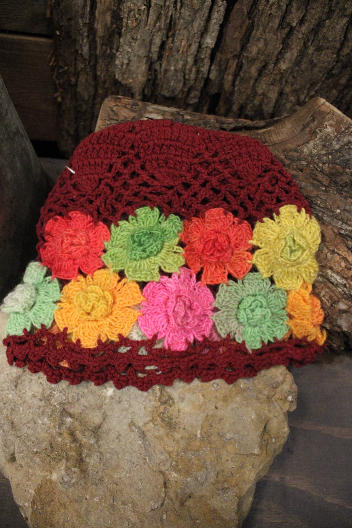 Crochet Away Hat Burgundy/Wine