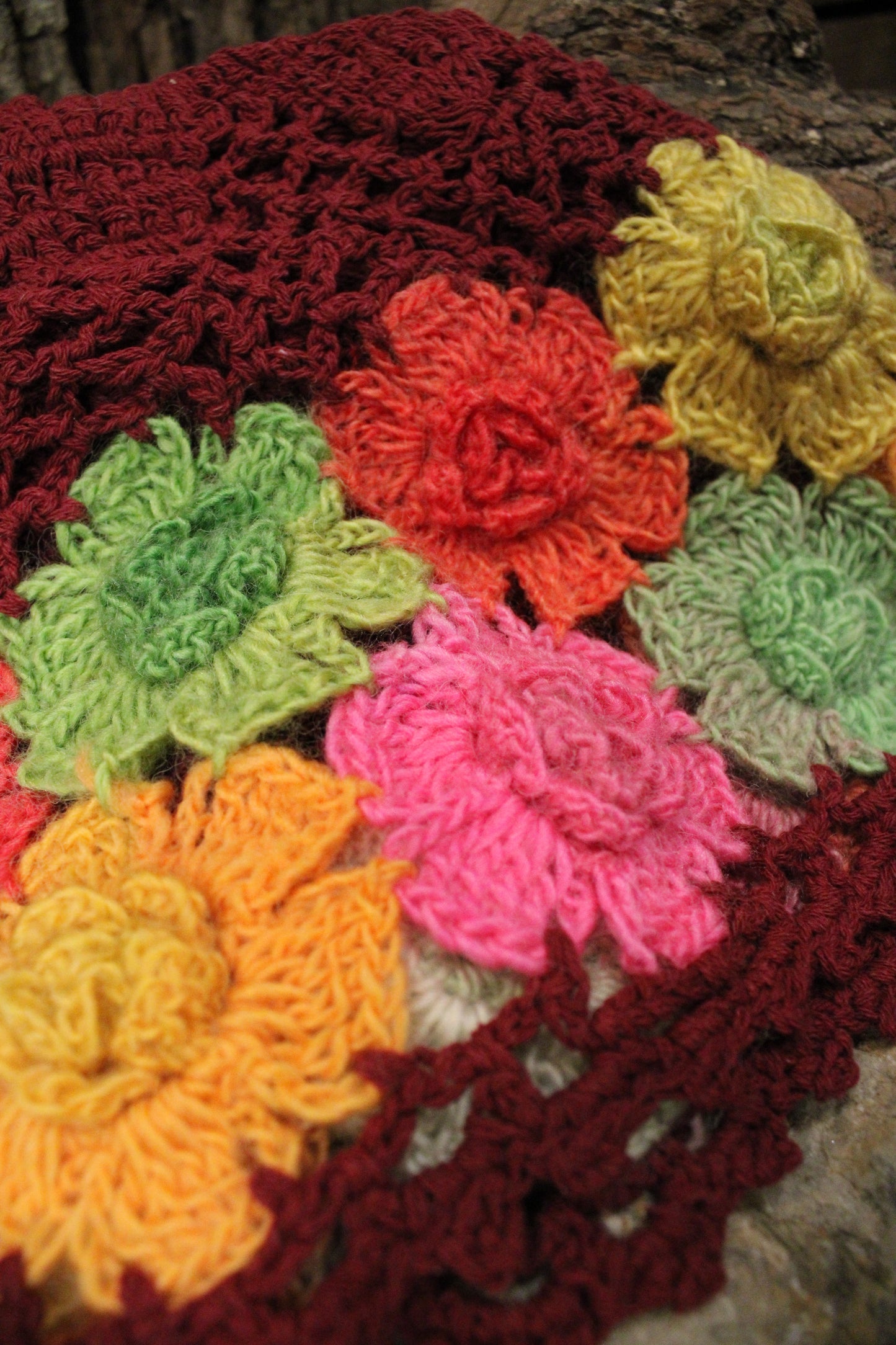 Crochet Away Hat Burgundy/Wine