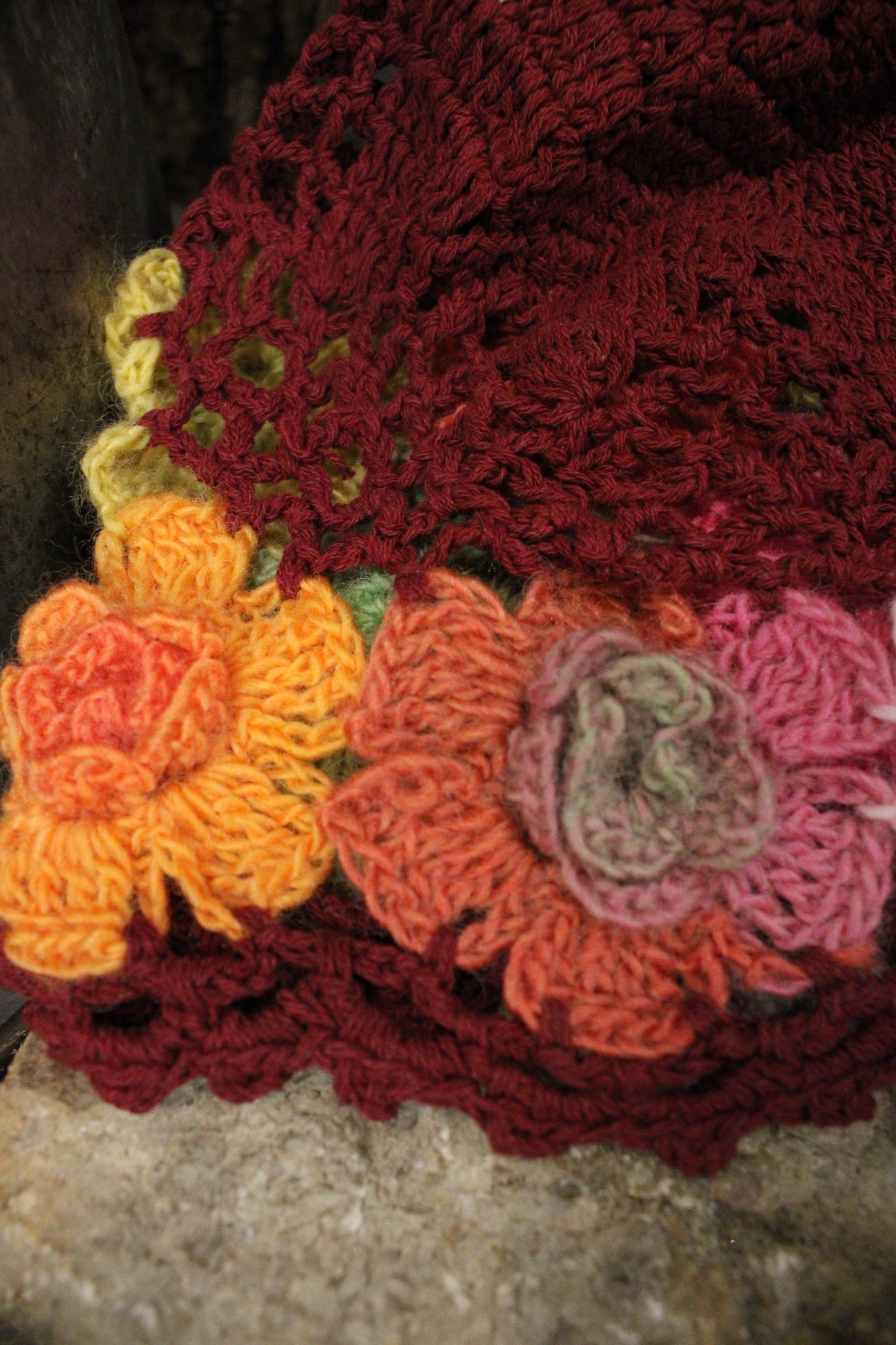 Crochet Away Hat Burgundy/Wine