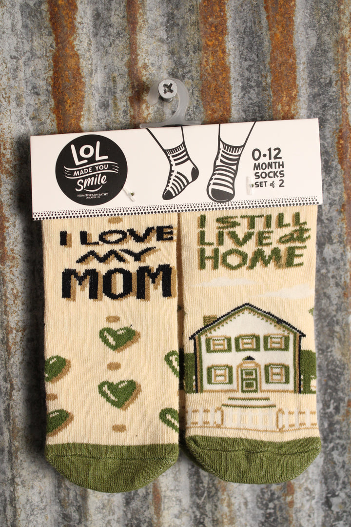 I Love My Mom Socks