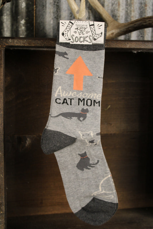 Awesome Cat Mom Socks