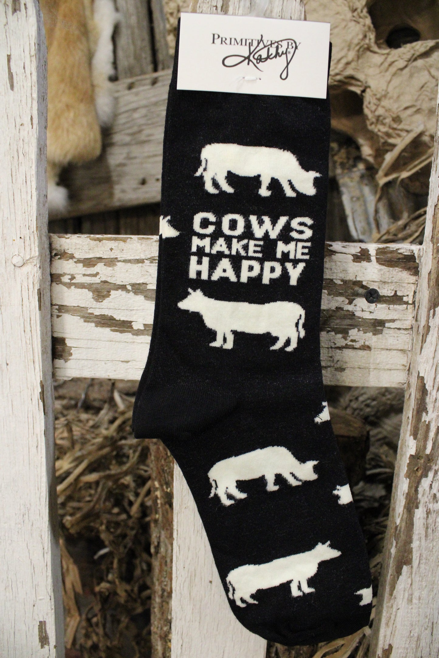 Cows Make Me Happy Socks