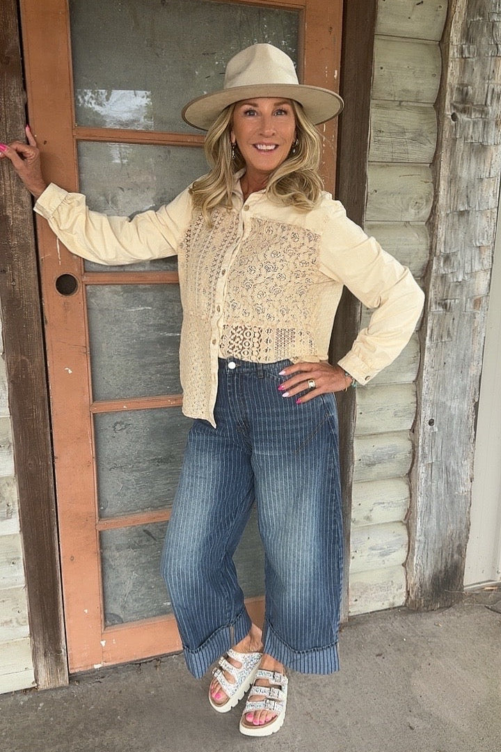 Heirloom Lace Latte Blouse