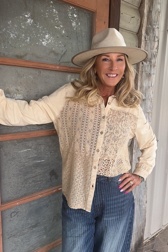 Heirloom Lace Latte Blouse