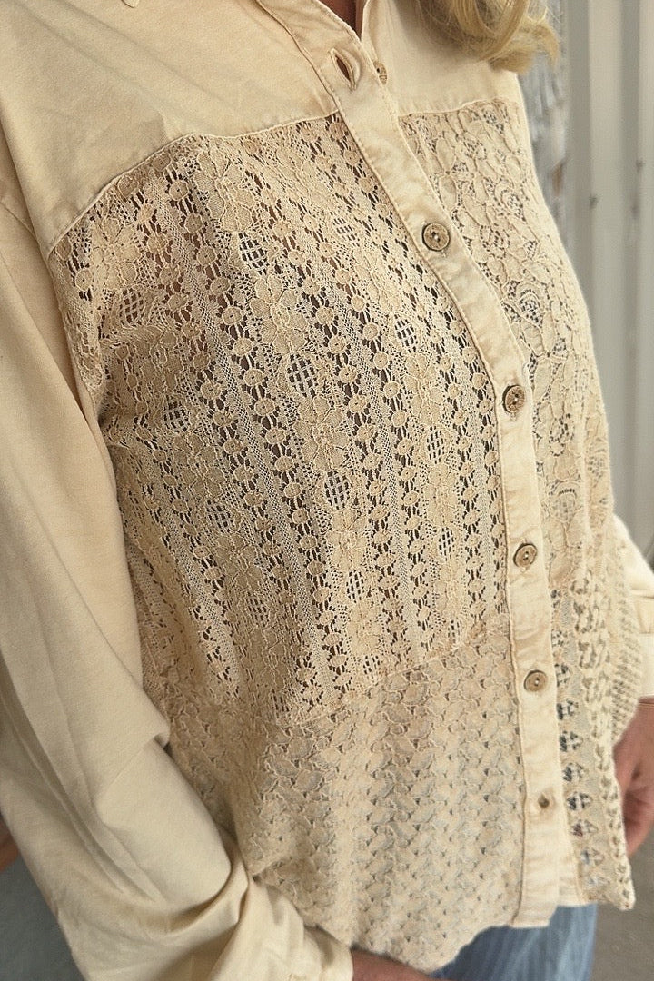 Heirloom Lace Latte Blouse