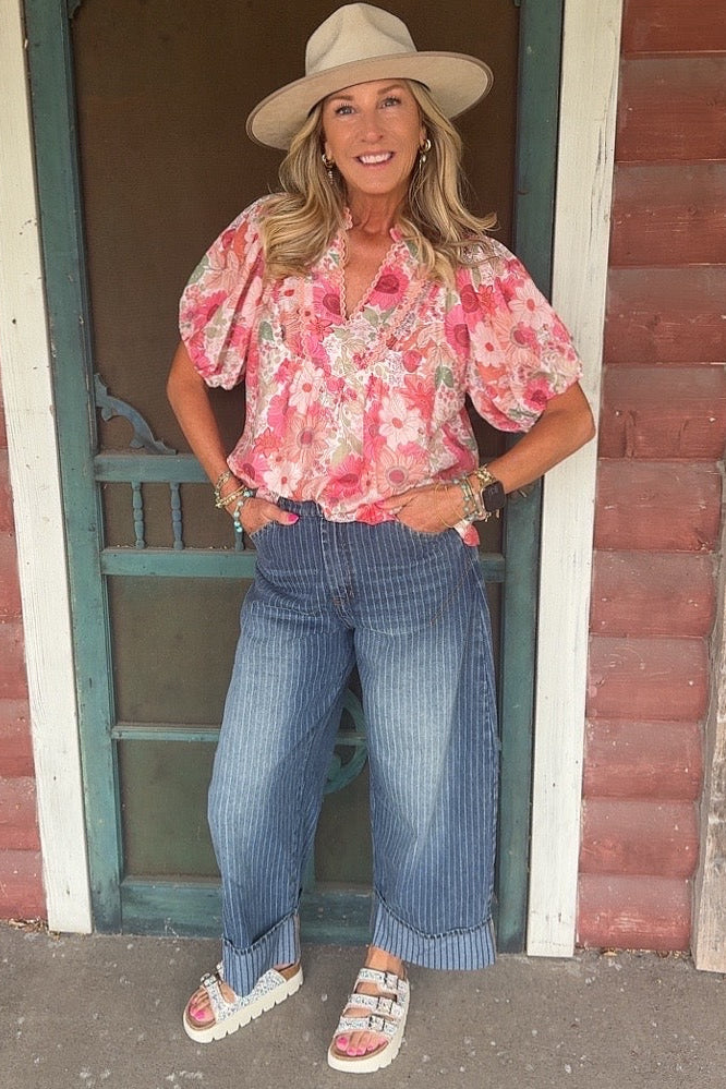 Park Avenue Denim Barrel Capris