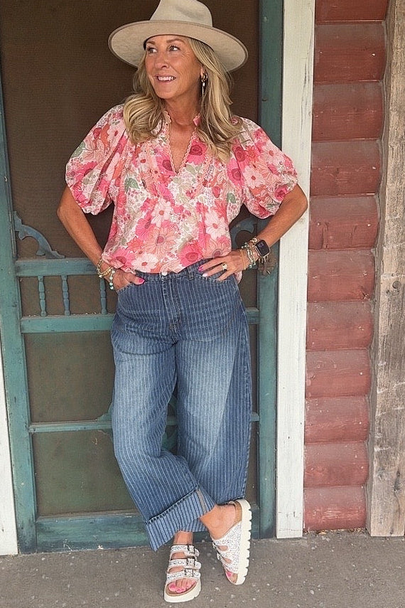 Park Avenue Denim Barrel Capris