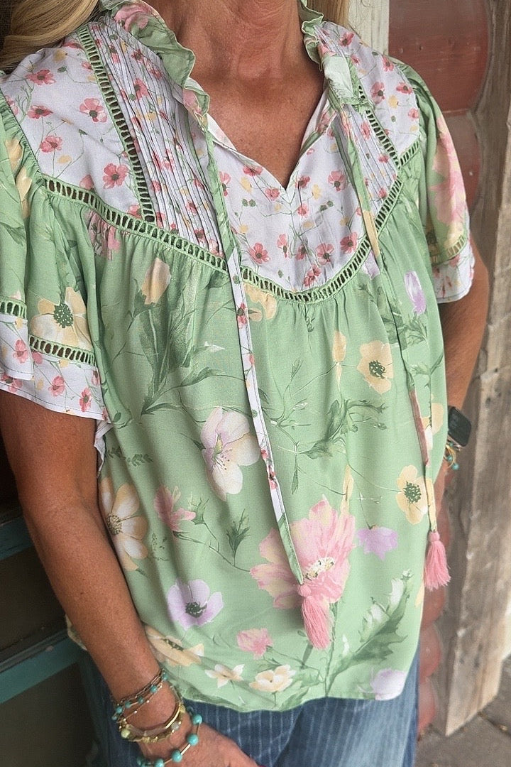 Summer Solstice Sage Blouse