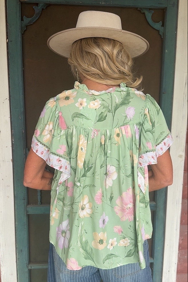 Summer Solstice Sage Blouse