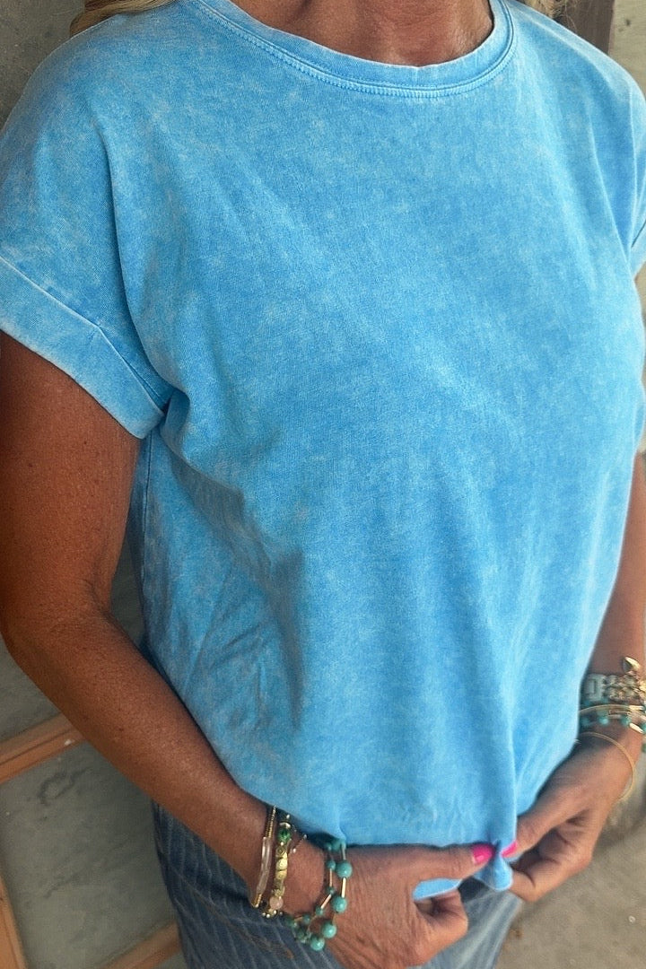 Cloud Soft Sky Blue Cotton Top