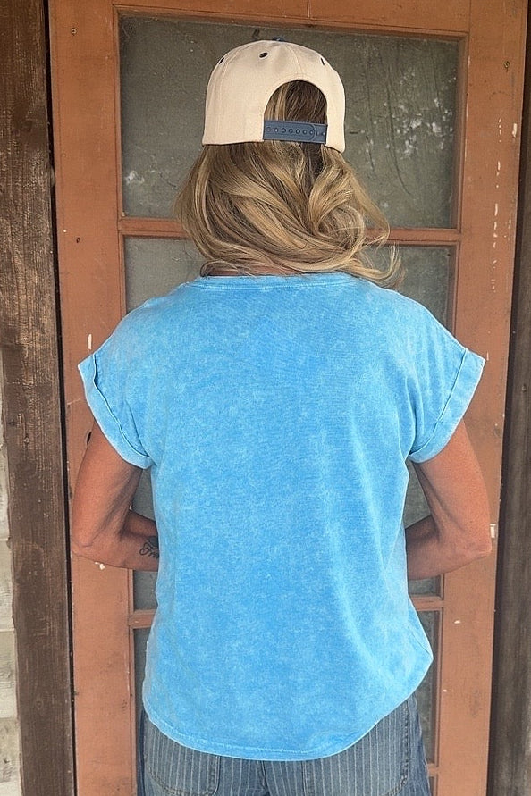 Cloud Soft Sky Blue Cotton Top